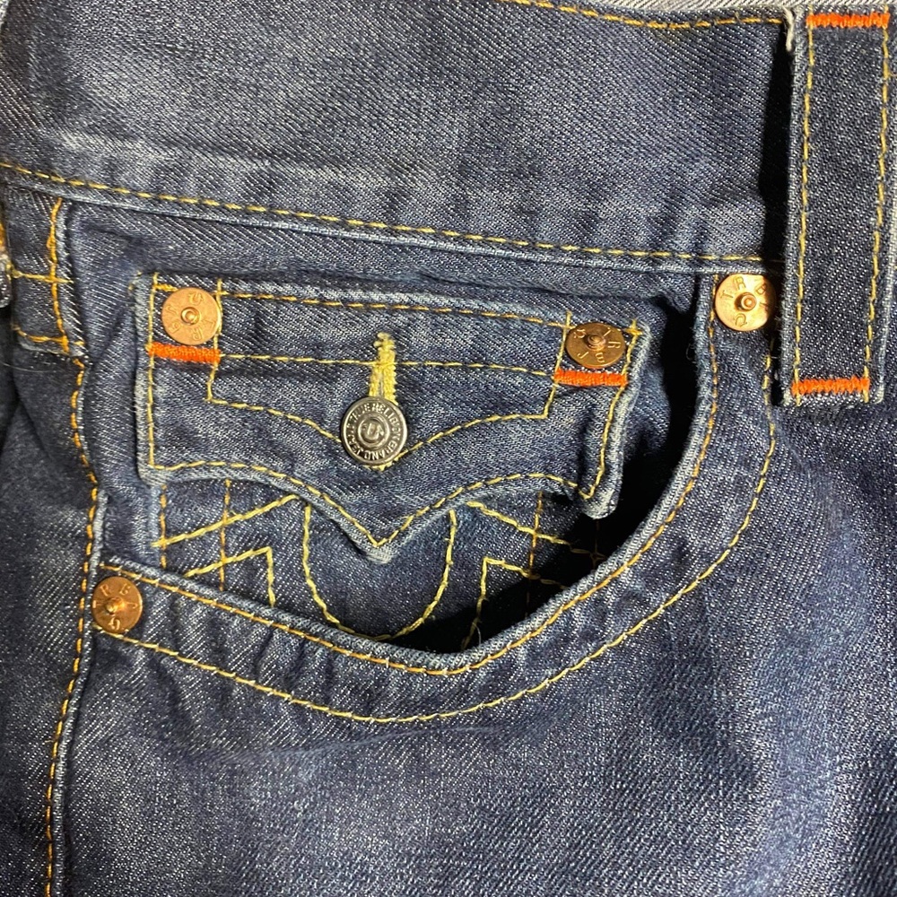Men’s True Religion Geno Slim Straight Leg Jeans, Size 32, Authentic, Ne… - Picture 5 of 8